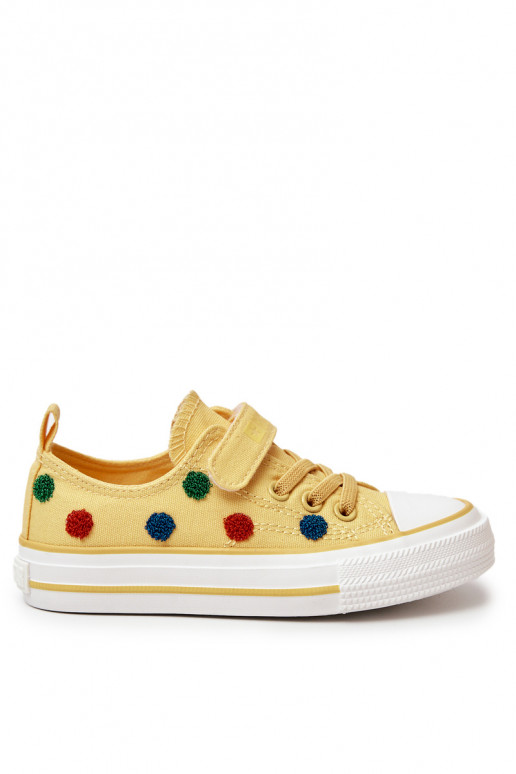 Calçado casual infantil com fechos adesivos BIG STAR JJ374056 cor amarela