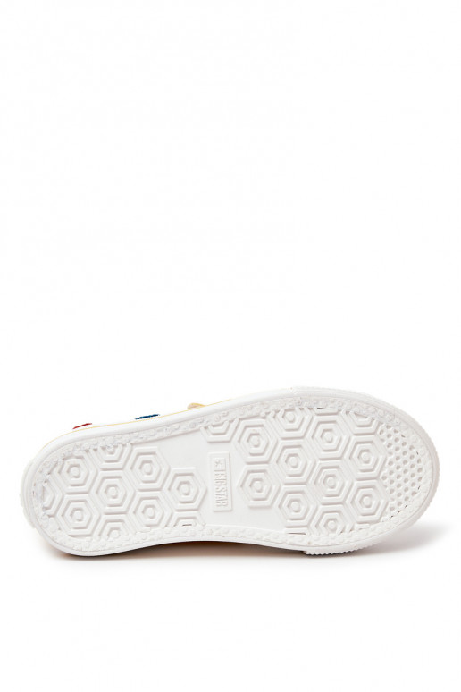 Calçado casual infantil com fechos adesivos BIG STAR JJ374056 cor amarela