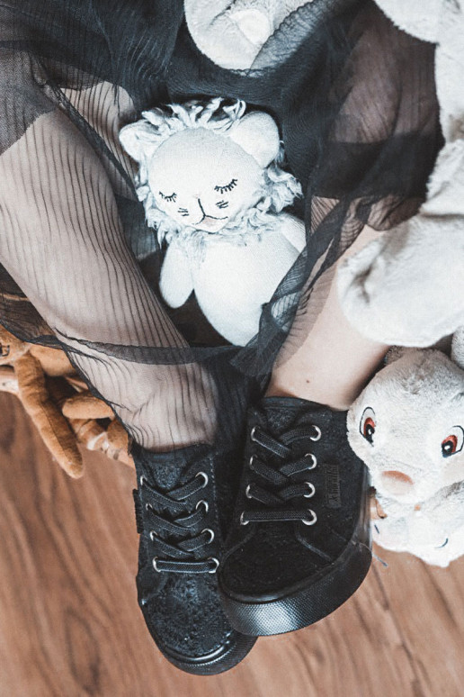 sapatos de lazer com elementos vazados Big Star JJ374133 cor preta