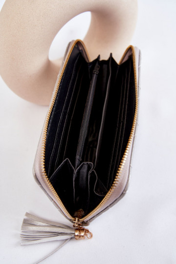 Carteira Grande Costurada Prata Jeffrey 2