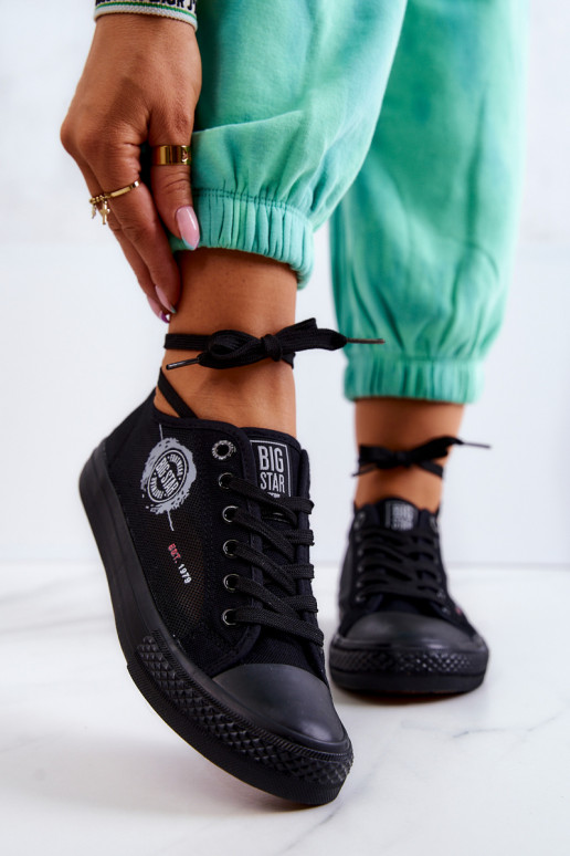 Tênis sapatos de lazer BIG STAR JJ274A256 cor preta Tênis sapatos de lazer BIG STAR JJ274A256 cor preta