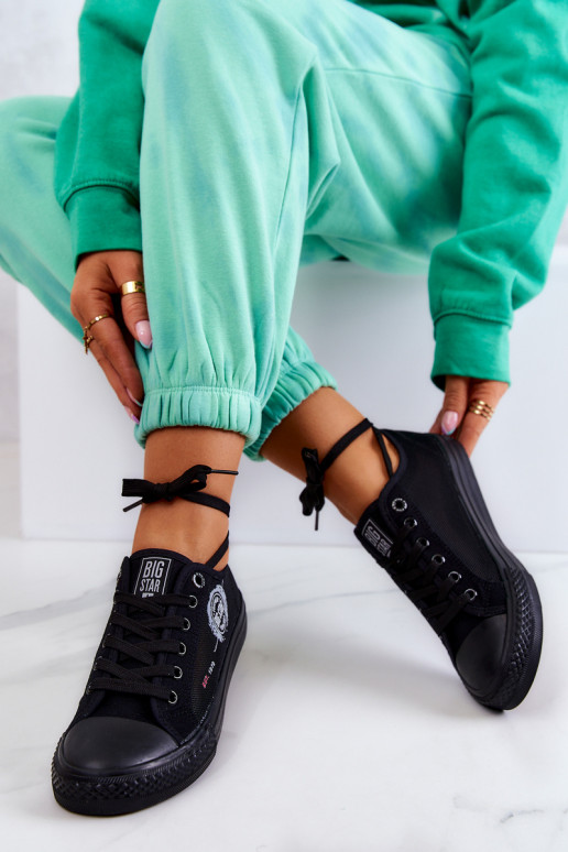 Tênis sapatos de lazer BIG STAR JJ274A256 cor preta Tênis sapatos de lazer BIG STAR JJ274A256 cor preta