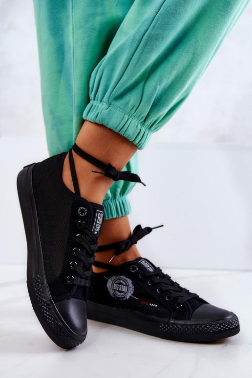 Tênis sapatos de lazer BIG STAR JJ274A256 cor preta Tênis sapatos de lazer BIG STAR JJ274A256 cor preta