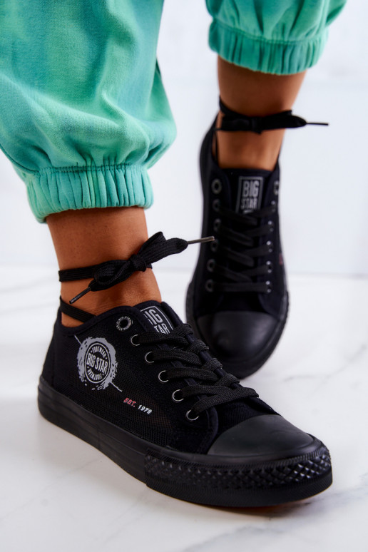 Tênis sapatos de lazer BIG STAR JJ274A256 cor preta Tênis sapatos de lazer BIG STAR JJ274A256 cor preta