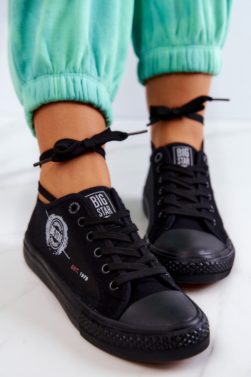 Tênis sapatos de lazer BIG STAR JJ274A256 cor preta Tênis sapatos de lazer BIG STAR JJ274A256 cor preta
