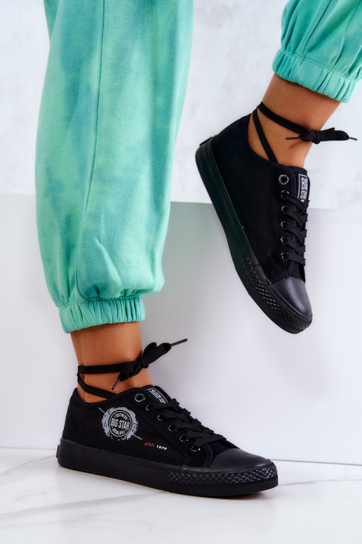 Tênis sapatos de lazer BIG STAR JJ274A256 cor preta Tênis sapatos de lazer BIG STAR JJ274A256 cor preta