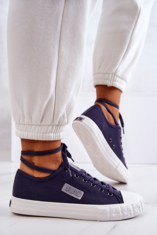 Modelo clássico Sapatos femininos BIG STAR JJ274494 azul escuro