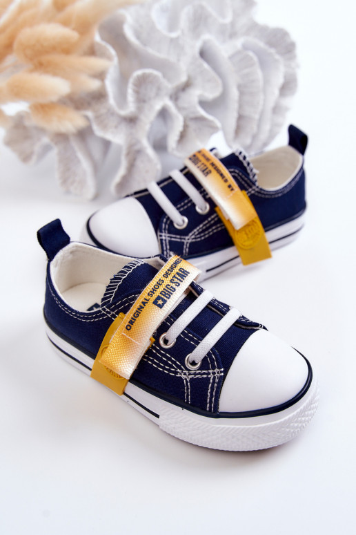 Sapatilhas infantis BIG STAR JJ374077 azul escuro