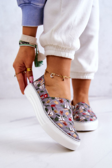 Tênis Slip On Memory Foam Big Star JJ276015 cor cinza