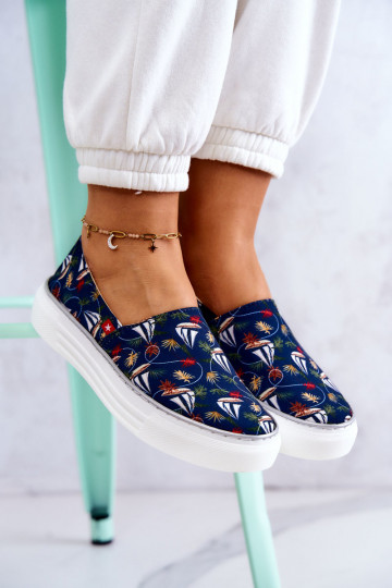 Tênis Slip On Memory Foam Big Star JJ276016 azul escuro