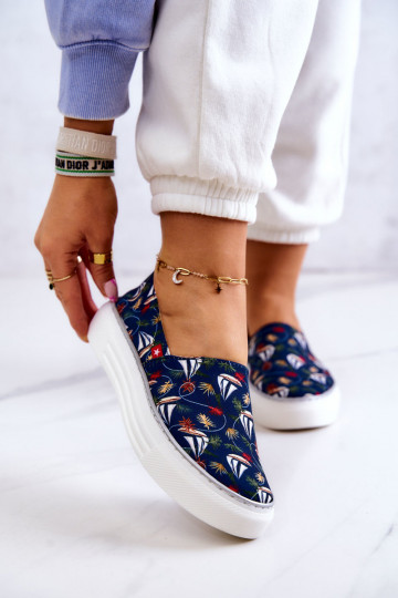 Tênis Slip On Memory Foam Big Star JJ276016 azul escuro 2