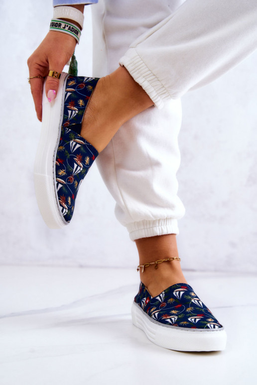 Tênis Slip On Memory Foam Big Star JJ276016 azul escuro