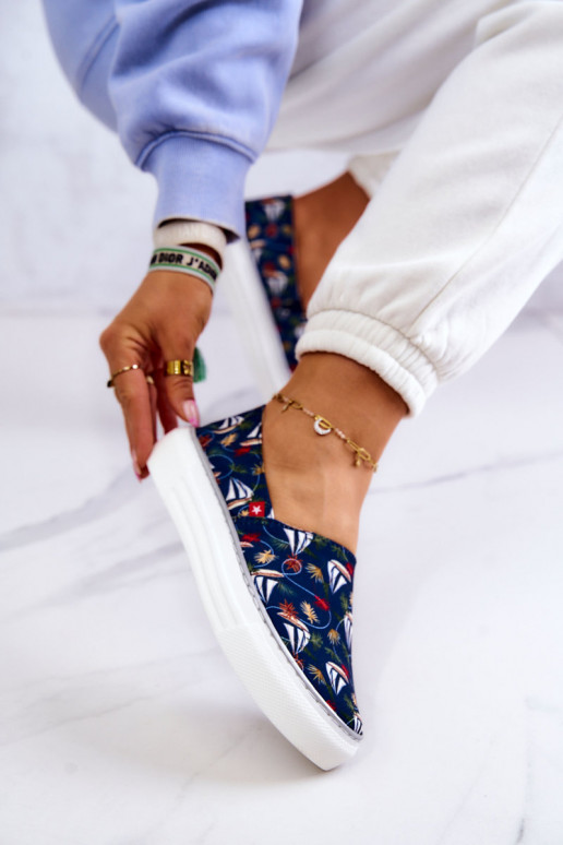 Tênis Slip On Memory Foam Big Star JJ276016 azul escuro Tênis Slip On Memory Foam Big Star JJ276016 azul escuro