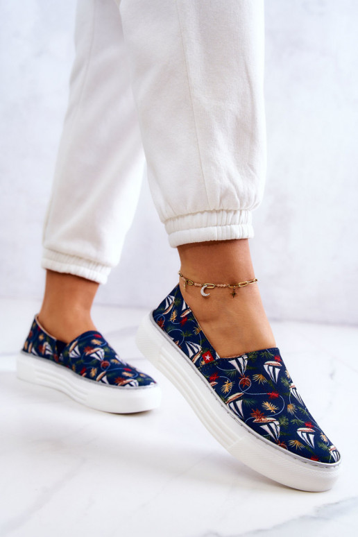 Tênis Slip On Memory Foam Big Star JJ276016 azul escuro