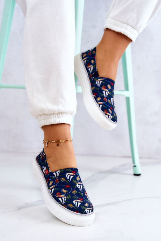 Tênis Slip On Memory Foam Big Star JJ276016 azul escuro