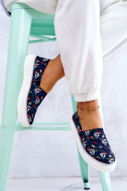 Tênis Slip On Memory Foam Big Star JJ276016 azul escuro
