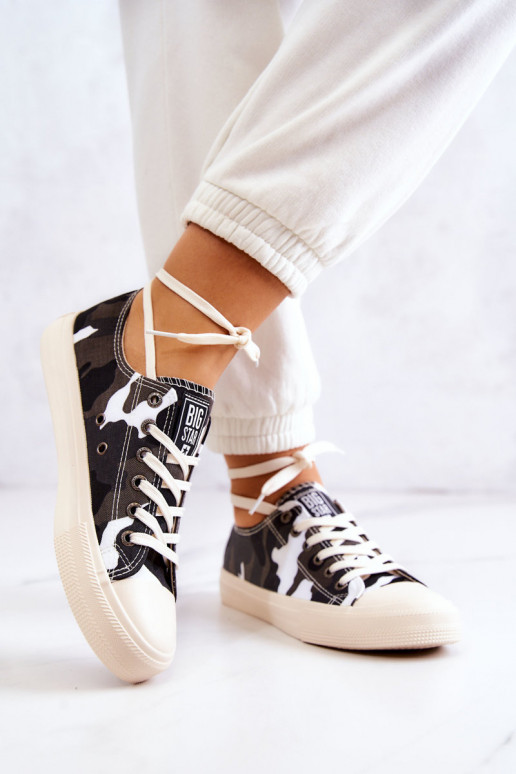 calçado de lazer em tecido com camuflagem BIG STAR JJ274237 Branco-cinza calçado de lazer em tecido com camuflagem BIG STAR JJ274237 Branco-cinza