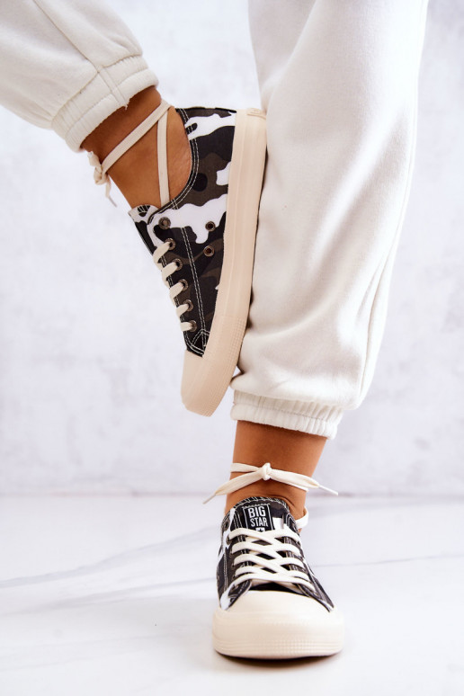 calçado de lazer em tecido com camuflagem BIG STAR JJ274237 Branco-cinza calçado de lazer em tecido com camuflagem BIG STAR JJ274237 Branco-cinza