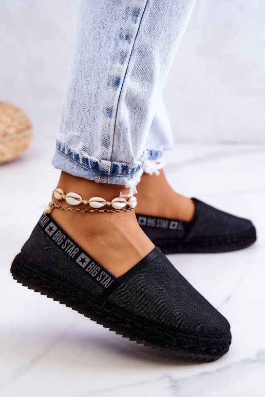 Alpercatas de tecido do resistente modelo Big Star JJ274878 na cor preta