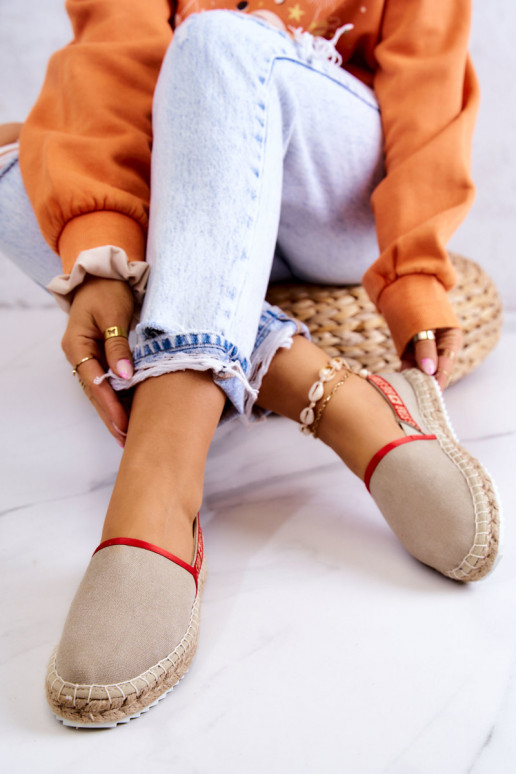 Alpercatas de tecido do modelo resistente Big Star JJ274879 bege Alpercatas de tecido do modelo resistente Big Star JJ274879 bege