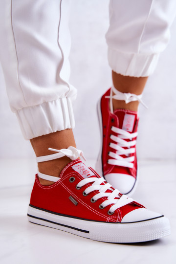 Sapatos de lazer modelo clássico Cross Jeans JJ2R4010C cor vermelha 2