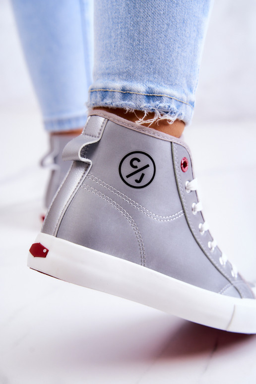 Sapatos casuais com sola Cross Jeans JJ2R4057C cor cinza Sapatos casuais com sola Cross Jeans JJ2R4057C cor cinza