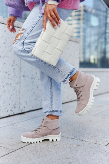 Botins Dalles de camurça com tiras