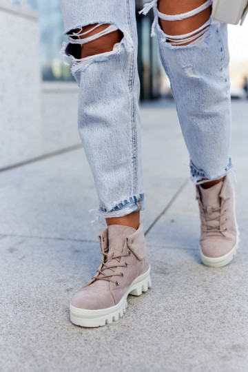 Botins Dalles de camurça com tiras 2