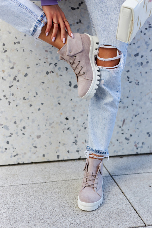 Botins Dalles de camurça com tiras