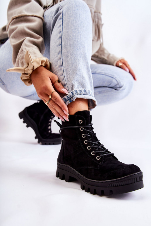 feito de camurça Botas botas cor preta Layden feito de camurça Botas botas cor preta Layden