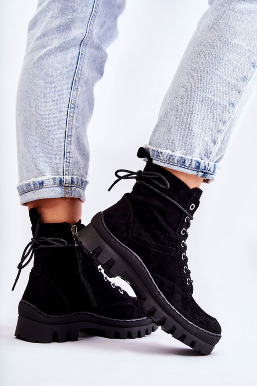 feito de camurça Botas botas cor preta Layden feito de camurça Botas botas cor preta Layden