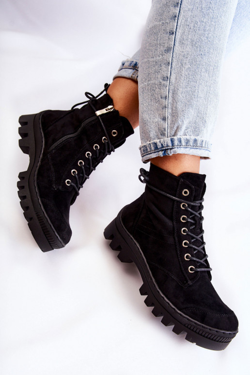 feito de camurça Botas botas cor preta Layden feito de camurça Botas botas cor preta Layden