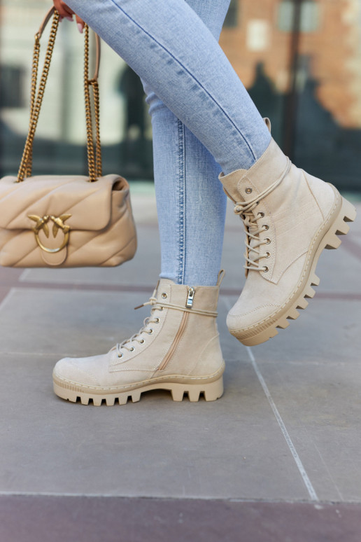 Botas feitas de sapatos de camurça cinza Layden