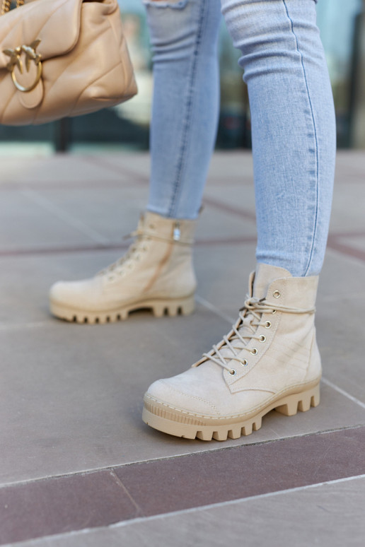 Botas feitas de sapatos de camurça cinza Layden