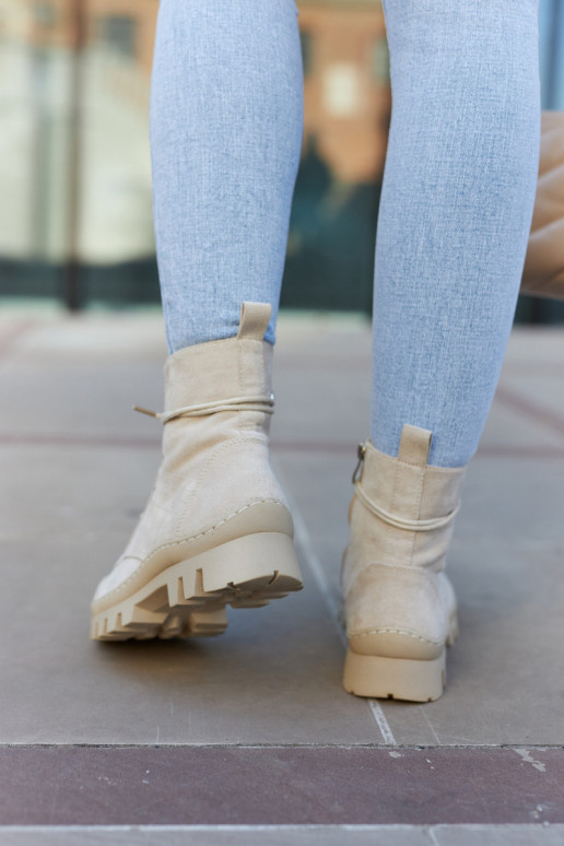Botas feitas de sapatos de camurça cinza Layden