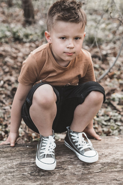Calçado infantil de lazer com sola na cor cáqui Filemon Calçado infantil de lazer com sola na cor cáqui Filemon