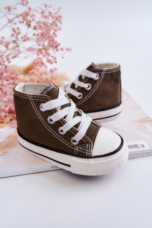 Calçado infantil de lazer com sola na cor cáqui Filemon Calçado infantil de lazer com sola na cor cáqui Filemon