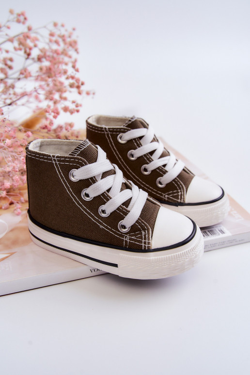 Calçado infantil de lazer com sola na cor cáqui Filemon Calçado infantil de lazer com sola na cor cáqui Filemon