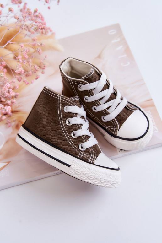 Calçado infantil de lazer com sola na cor cáqui Filemon Calçado infantil de lazer com sola na cor cáqui Filemon