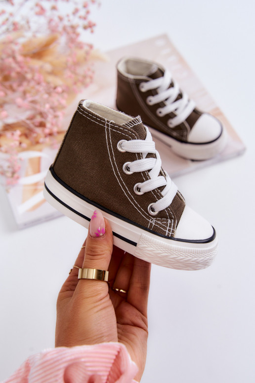 Calçado infantil de lazer com sola na cor cáqui Filemon Calçado infantil de lazer com sola na cor cáqui Filemon