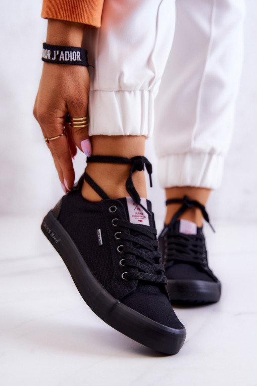 Tênis com alças Cross Jeans JJ2R4039C cor preta