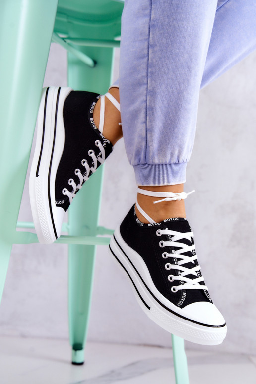 com alças Calçado desportivo cor preta Menifee