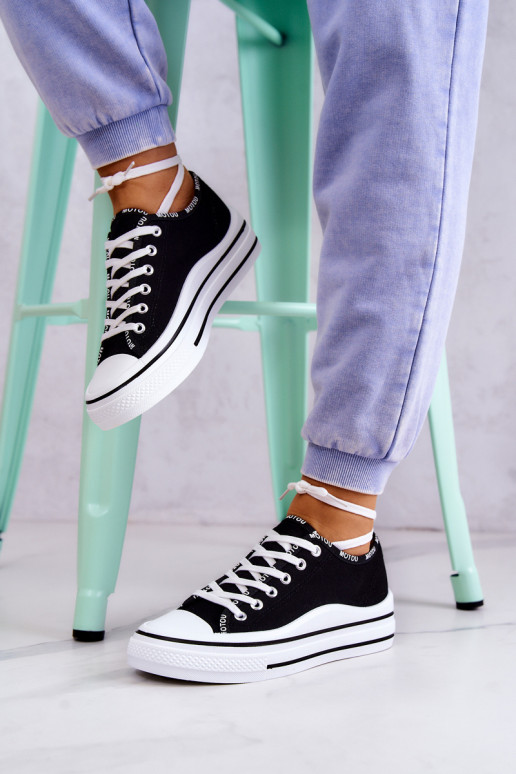 com alças Calçado desportivo cor preta Menifee