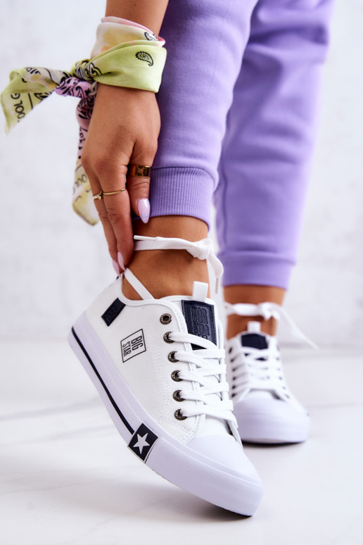 Modelo clássico de sapatilhas Big Star JJ274255 cor branca Modelo clássico de sapatilhas Big Star JJ274255 cor branca