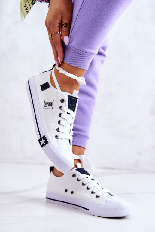 Modelo clássico de sapatilhas Big Star JJ274255 cor branca Modelo clássico de sapatilhas Big Star JJ274255 cor branca