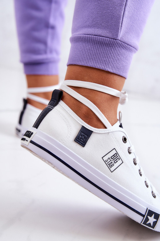 Modelo clássico de sapatilhas Big Star JJ274255 cor branca Modelo clássico de sapatilhas Big Star JJ274255 cor branca