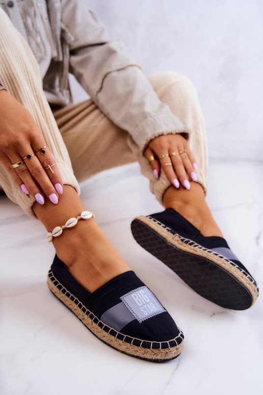 Alpercatas elegantes Slip On Big Star JJ274963 pretas Alpercatas elegantes Slip On Big Star JJ274963 pretas