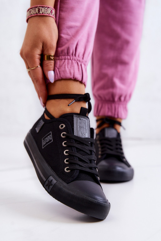 Modelo clássico de sapatilhas Big Star JJ274257 cor preta Modelo clássico de sapatilhas Big Star JJ274257 cor preta