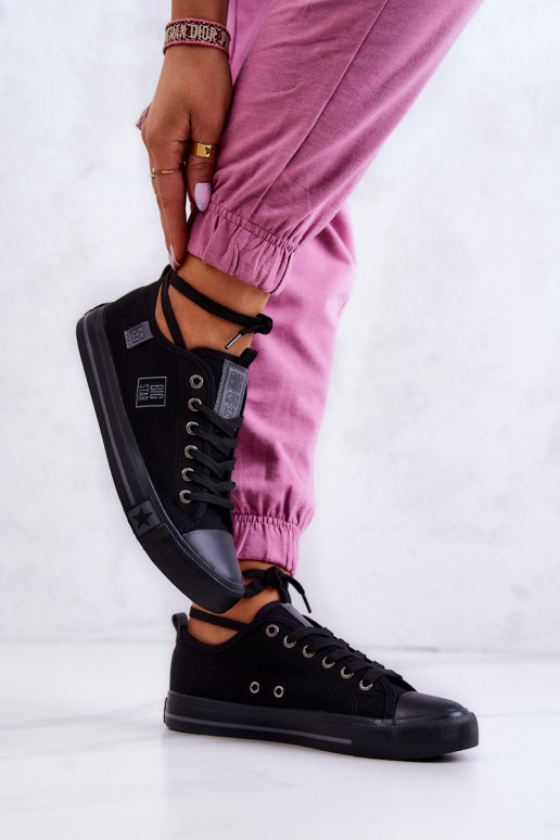 Modelo clássico de sapatilhas Big Star JJ274257 cor preta Modelo clássico de sapatilhas Big Star JJ274257 cor preta