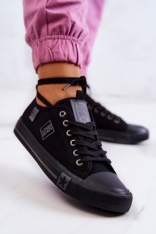 Modelo clássico de sapatilhas Big Star JJ274257 cor preta Modelo clássico de sapatilhas Big Star JJ274257 cor preta